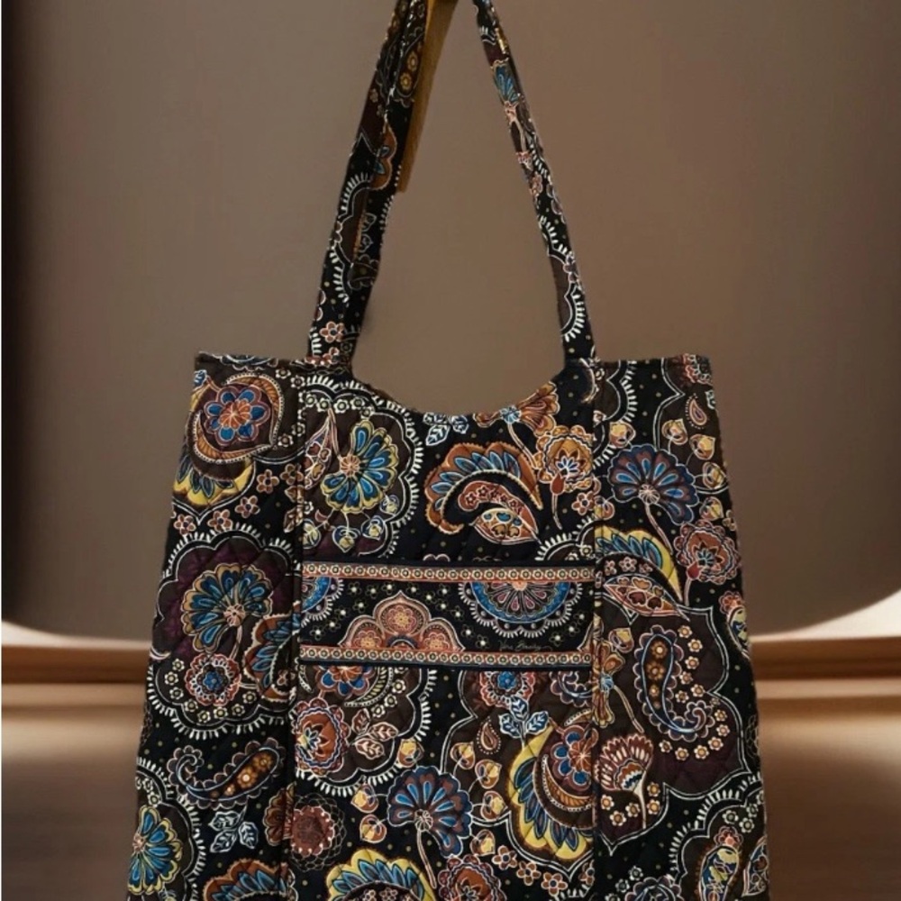 Vera Bradley Paisley Tote - Black and Brown